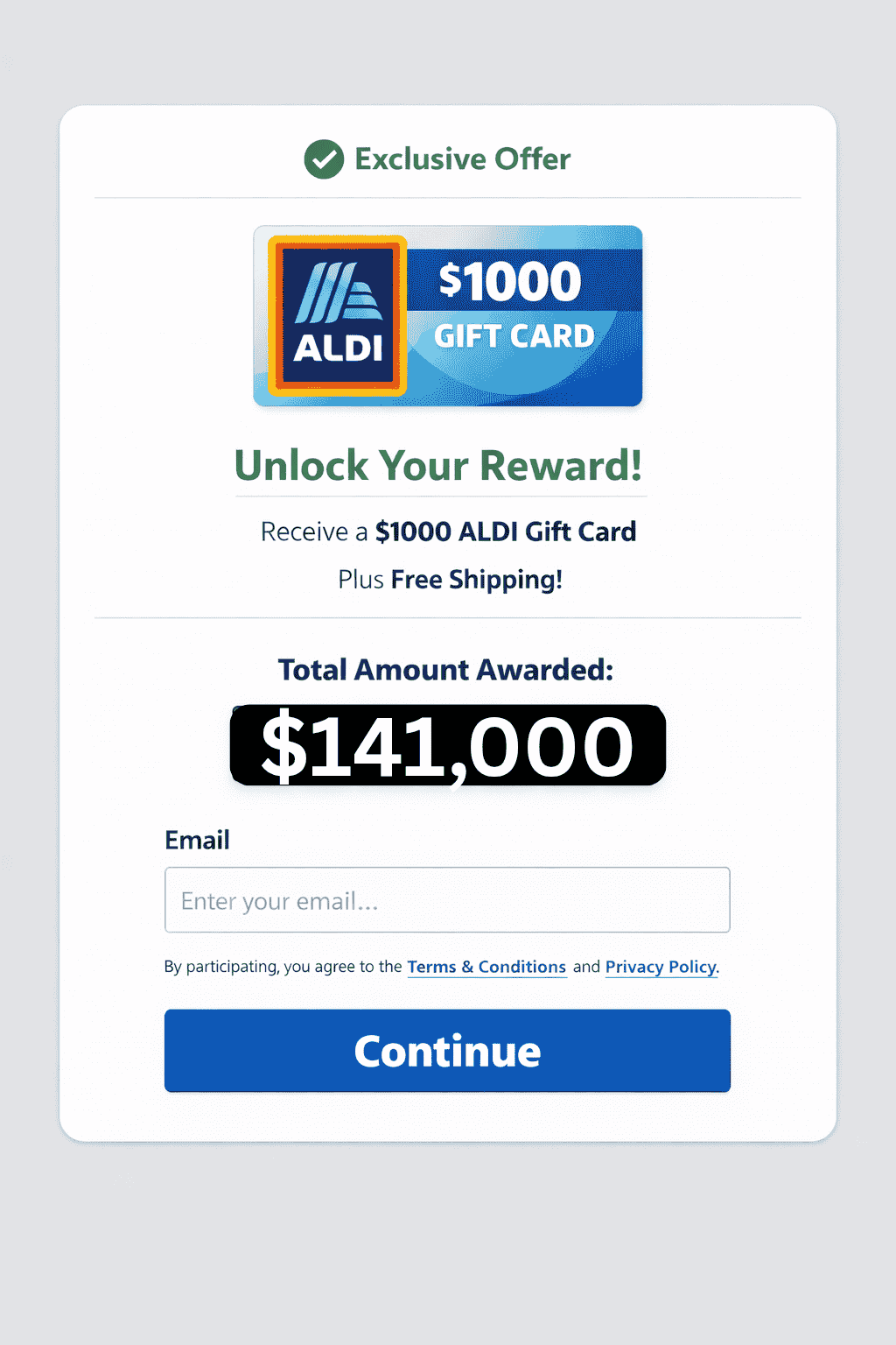 $1000 aldi rewards