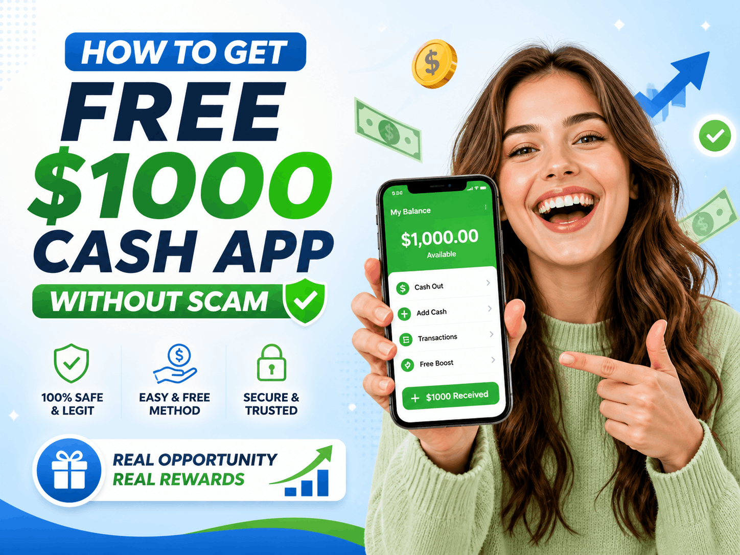 how to get free $1000 Cash App without scam