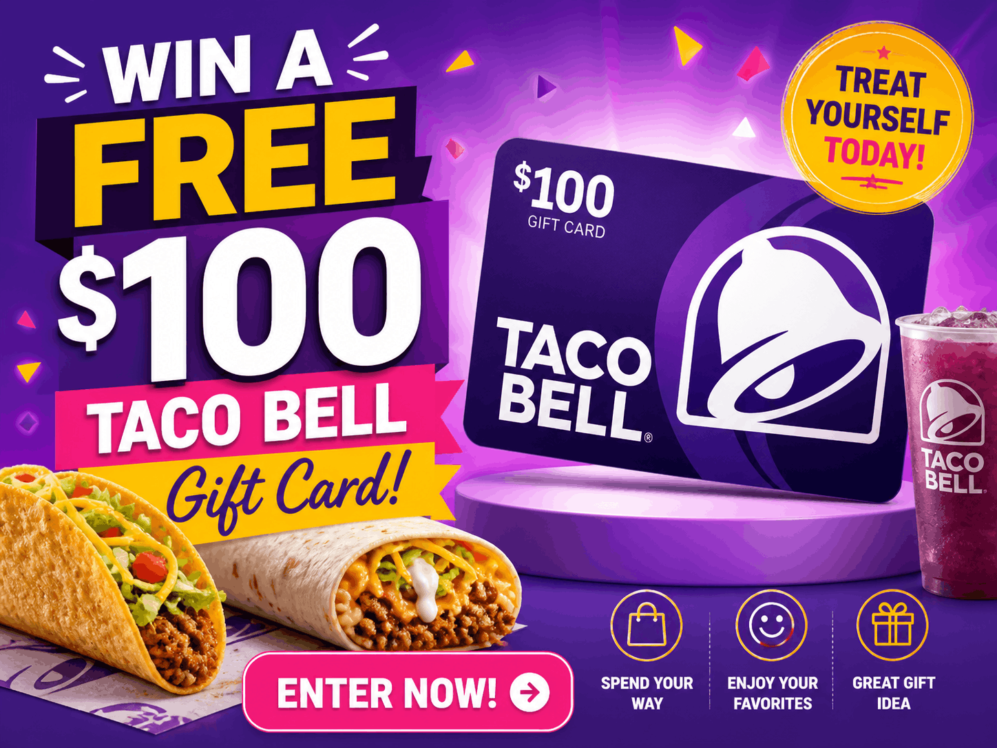$100 Taco Bell gift card