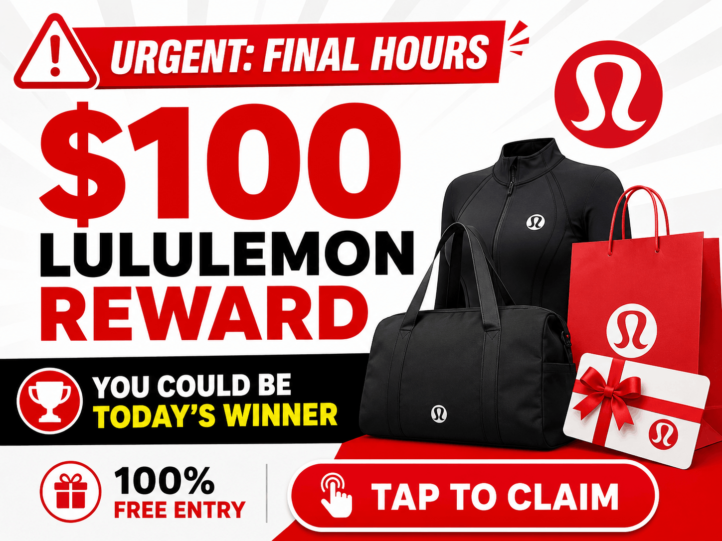 $100 lululemon gift card