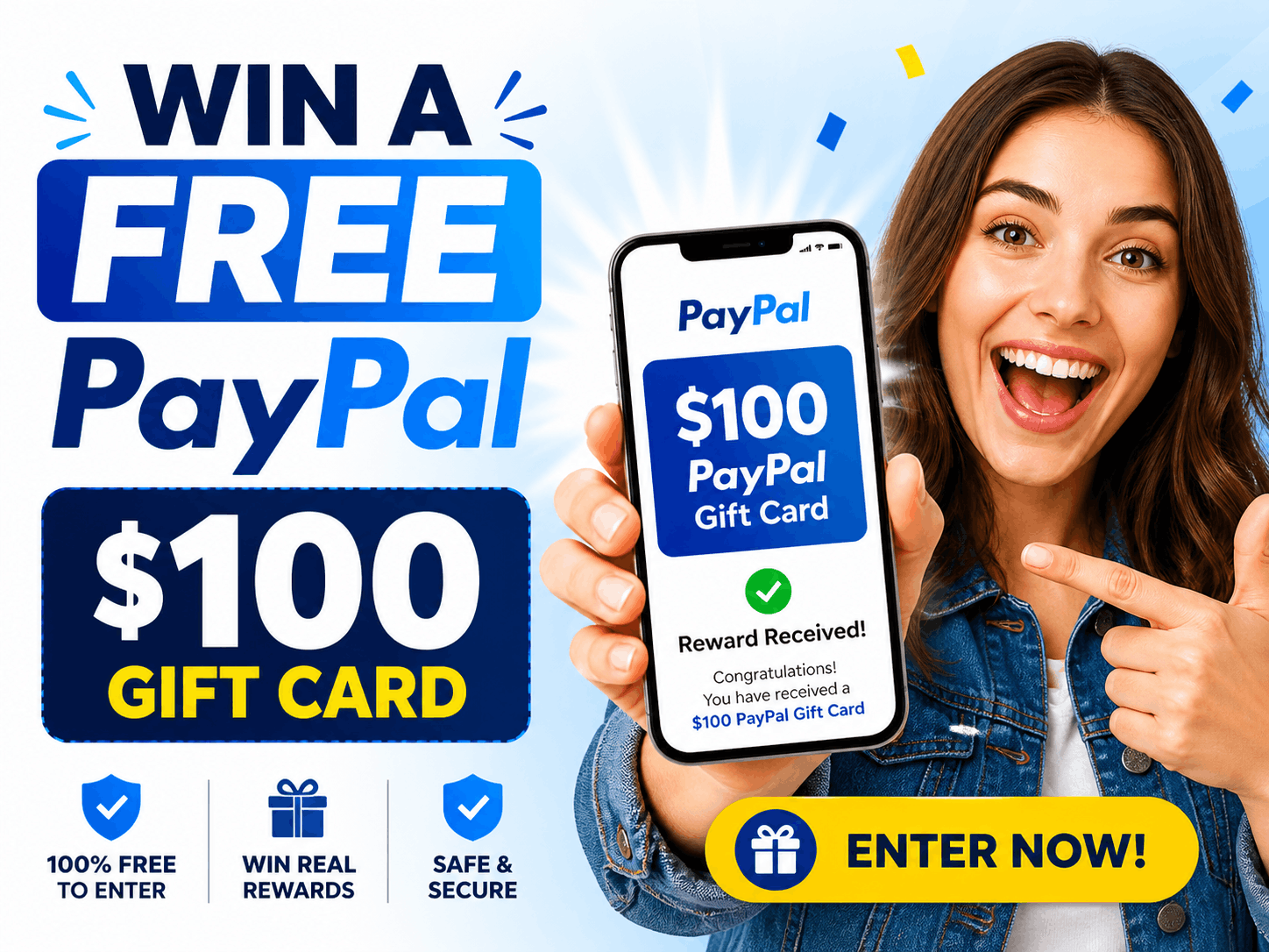 free $100 PayPal gift card